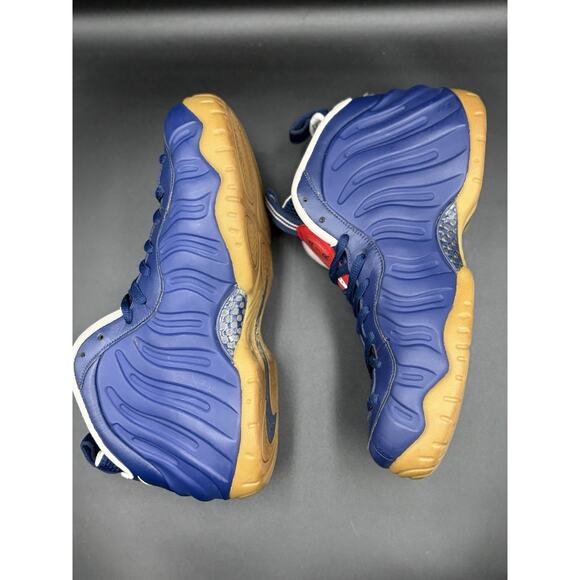 Men’s Nike Air Foamposite, Pro Usa, Blue Void University Red Size 10 ￼ main image 12